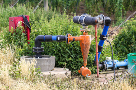Water pipes for irrigating fields.
