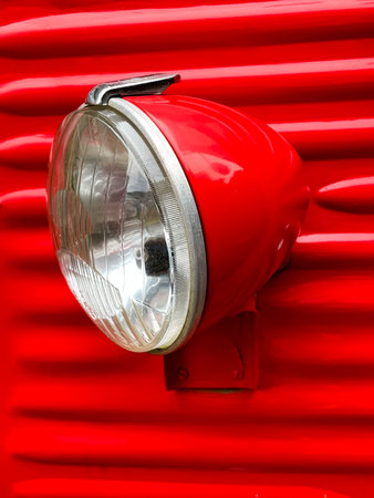 Headlights of an old car.の写真素材