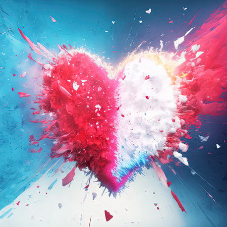 Colorful Love Story A Valentines Day Portraitの写真素材