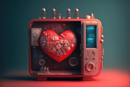 Heart on Screenの写真素材