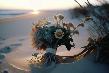 unusual shell lies on the shoreの写真素材