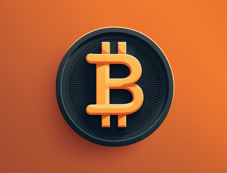 Orange Cryptocurrencyの写真素材