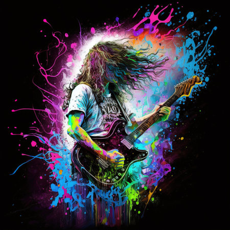 Melodies of the Vibrant Guitarの写真素材