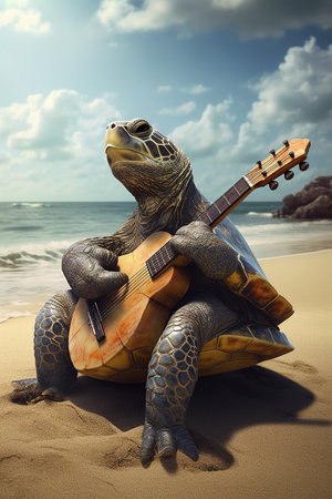 Melodies of the Sea Turtle Serenades on the Beach