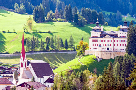 Mareit - Mareta (Racines - Ratching) village in Italy, south Tyrolのeditorial素材