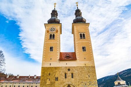 Gurk cathedral romanesque and baroque style, landmark in Carinthia, Austria