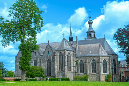 Saint-Ursmer Collegiate Church in Binche, Wallonia, Belgiumの写真素材