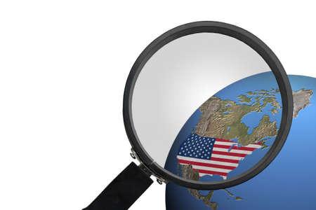 Earth World Globe Sphere Symbol Isolated on Whiteの写真素材