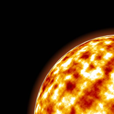 Sun in the Universe Isolated on Whiteの写真素材