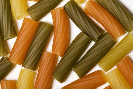 Italian Food Spaghetti Fork Isolated on Whiteの写真素材