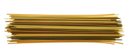 Italian Food Spaghetti Fork Isolated on Whiteの写真素材