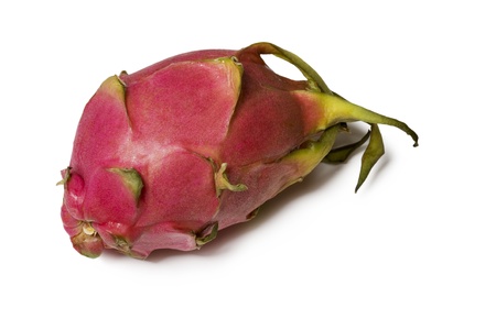 Fresh and colorful pitahaya fruit solated on white backgroundの写真素材