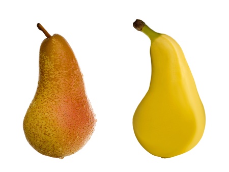 Fresh Pear Fruit Isolated on White Backgroundの写真素材