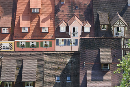 Hausdächer in Meersburg ### Roofs in Meersburg (Lake Constance)の写真素材