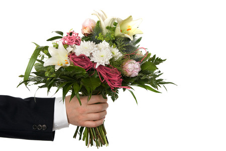 Boquet Bunch of Flower for Special Moments Isolatedの写真素材