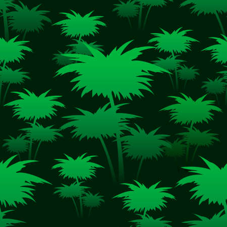 seamless colorful pattern with green palm treesのイラスト素材