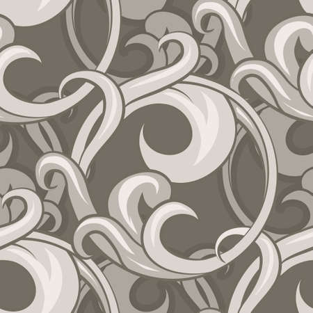 Seamless floral pattern drawn in vintage style.のイラスト素材