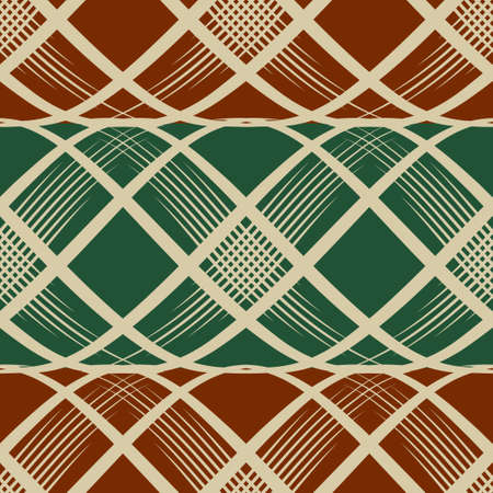 Seamless textile pattern drawn in retro style.のイラスト素材