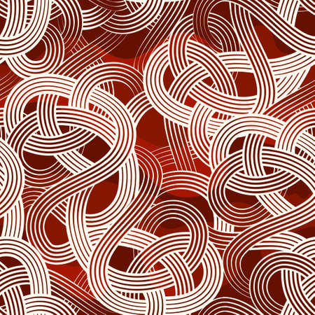 Seamless square colorful noodles pattern. No gradients.のイラスト素材