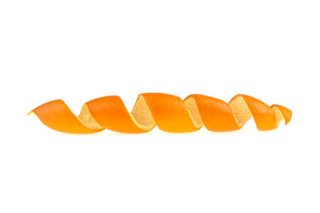 orange peel isolated on white backgroundの写真素材