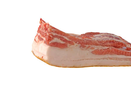 lard isolated on white backgroundの写真素材