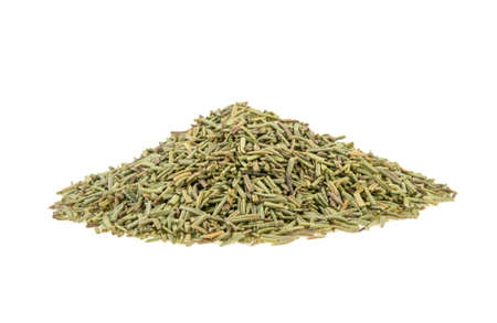 dried rosemary isolated on white backgroundの写真素材