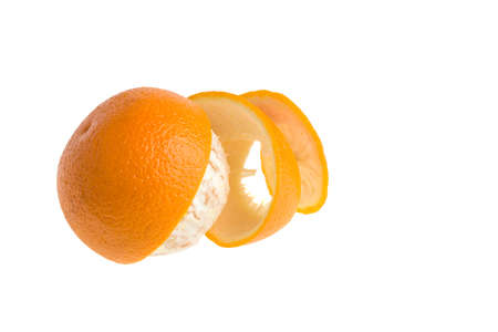 Orange on white backgroundの写真素材