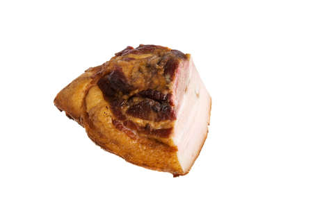 Lard over white backgroundの写真素材