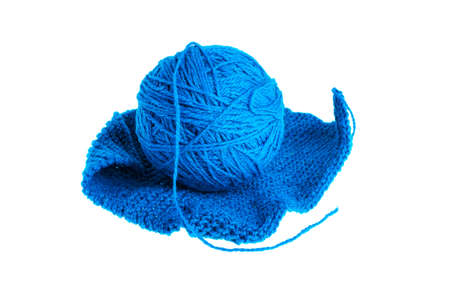 Yarn on white backgroundの写真素材