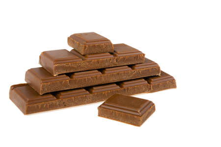 Chocolate bar on white background