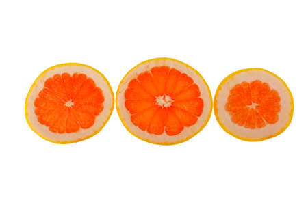 Grapefruit on a white backgroundの写真素材