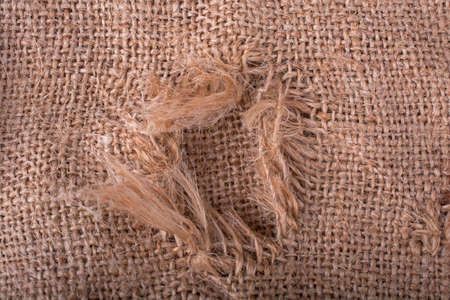 Cloth burlap, holeの写真素材