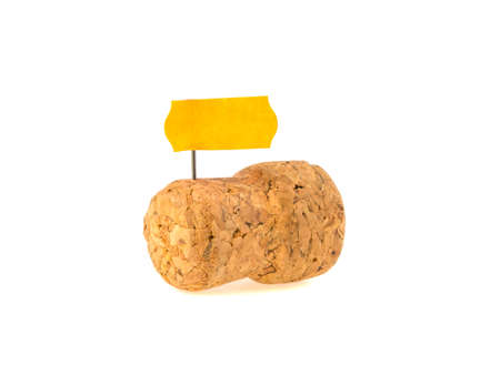 cork cork and billet isolated on white backgroundの写真素材