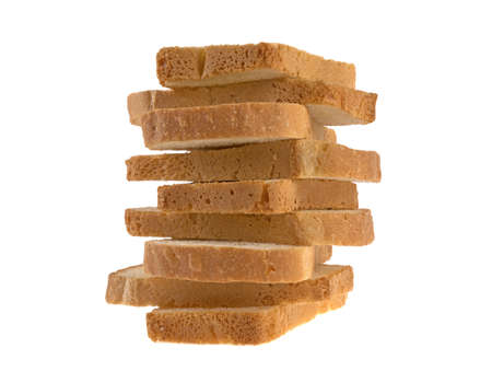 sliced bread slices isolated on white background