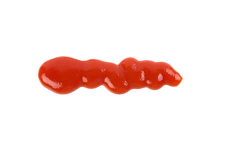 drop of ketchup isolated on white background