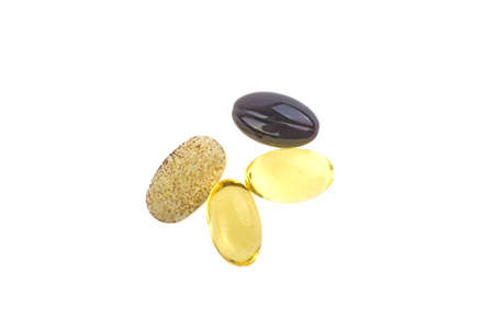 medicine capsules isolated on white background
