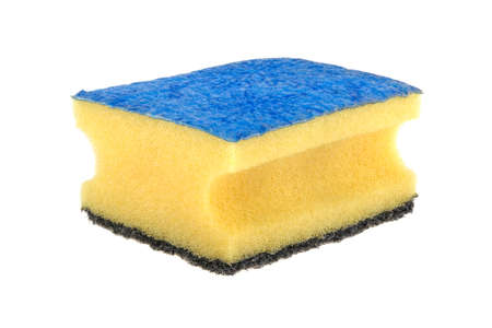 sponge foam rubber for washing isolated on white background