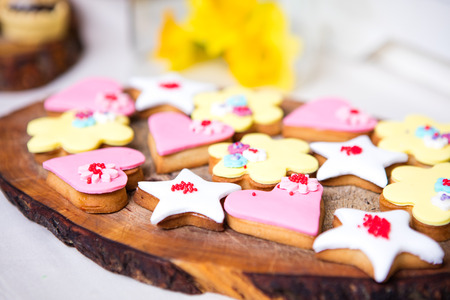colorful cakes and candy on a  table