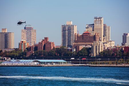 view with tall buldings, skyscrapers of new yorkの写真素材