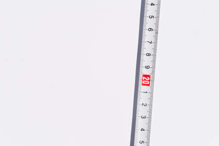 Tape Measure on light grey background.の写真素材