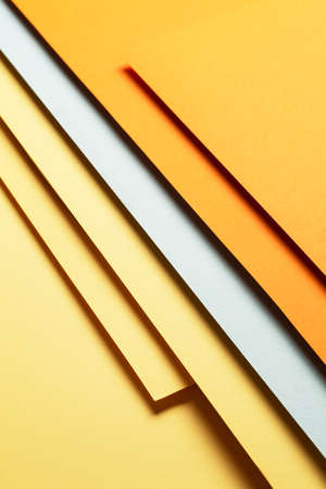 Material design yellow, blue and orange background. Photo.の写真素材