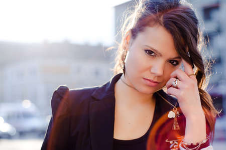 Fashion model posingの写真素材