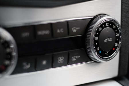 Conditioner and air flow control detail  in a modern carの写真素材