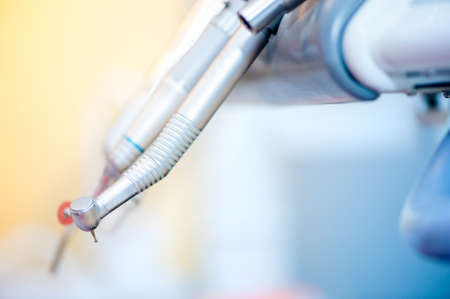 Close-up of dentist tools and utensils の写真素材