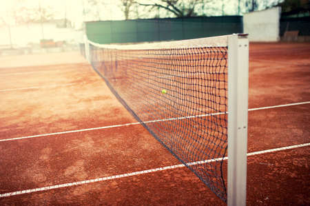 Tennis court on a sunny summer dayの写真素材