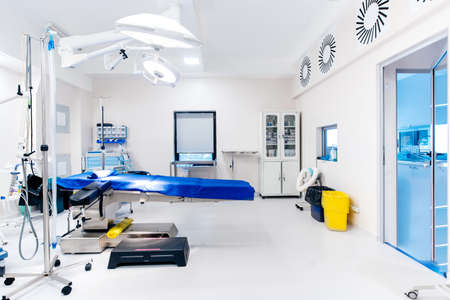 Surgery operating room, details of lamps and table in empty operating room. Healthcare conceptの写真素材