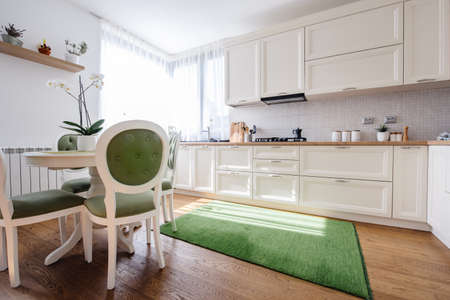 Kitchen interior in a new luxury homeの写真素材