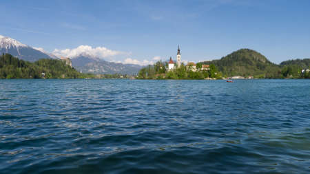 Lake Bled in Sloveniaの写真素材
