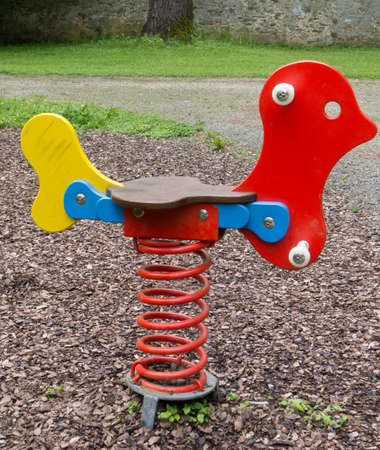 child toy on a playground in a parkの写真素材