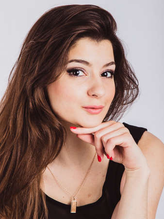 beautiful girl in a black dress . Ukraine- beautiful